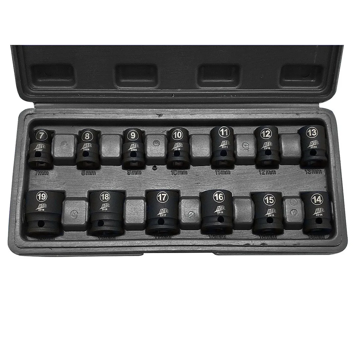 6-Point Metric Impact Socket Set, 13 pc.