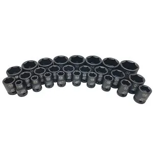 26-Pc. 1/2" Dr. 6-pt Metric Standard Impact Socket Set
