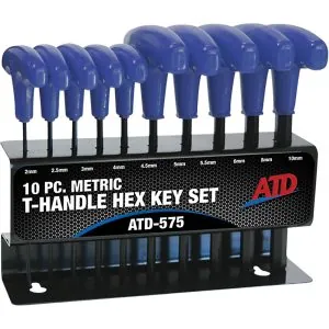10 Pc. Metric T-Handle Hex Key Set