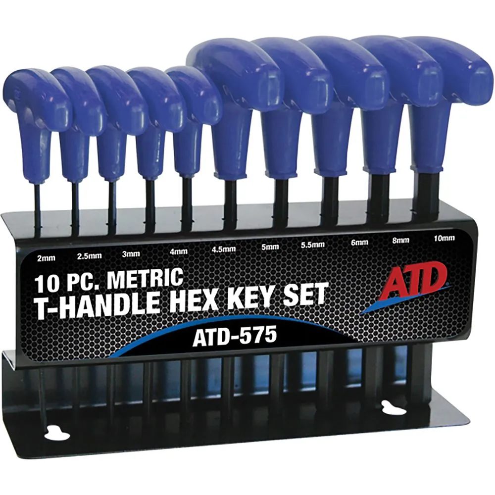10 Pc. Metric T-Handle Hex Key Set