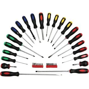 22 Pc. Screwdriver with 16 Pc. Bit Set
