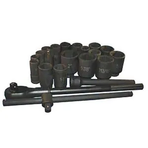 22 Pc. 3/4" Drive 6 Point SAE Deep Impact Socket Set