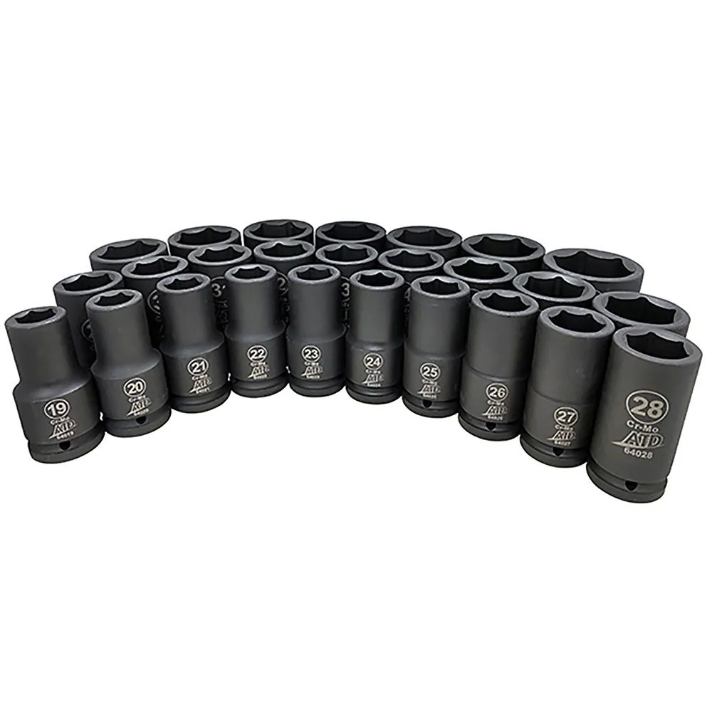 26-Pc. 3/4" Drive Metric Deep Socket Set
