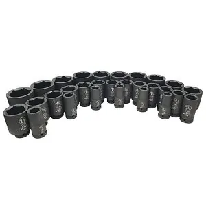 29-Pc. 3/4" Drive 6 Point SAE Deep Impact Socket Set