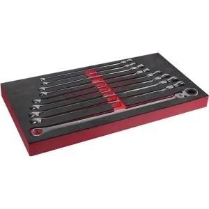 9pc SAE XL Flex Head Spline Ratcheting Box End Wrench Set