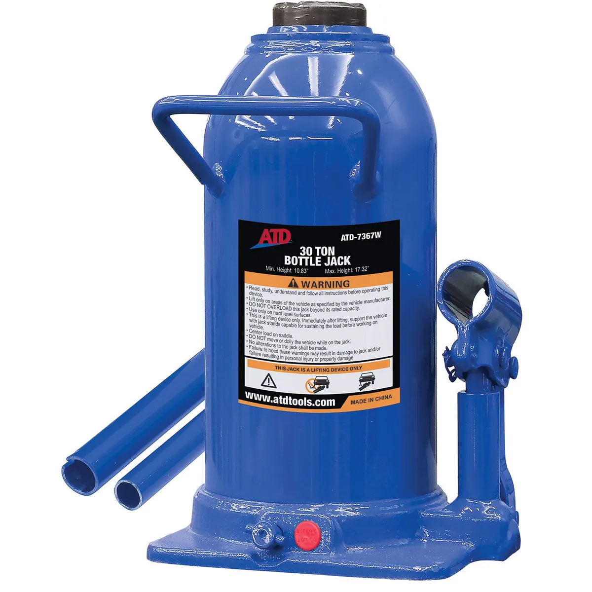 30-Ton Heavy-Duty Hydraulic Side Pump Bottle Jack