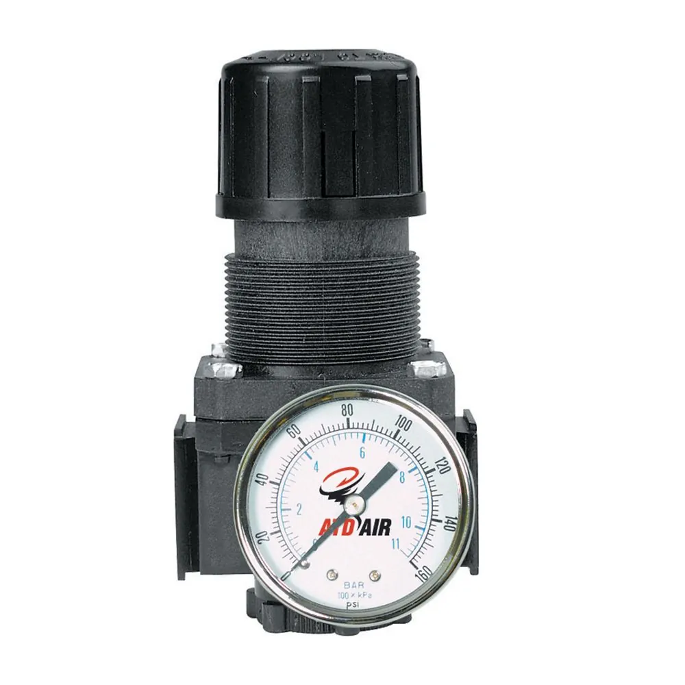 Standard 1/2" NPT Air Regulator with Gauge, 100 SCFM