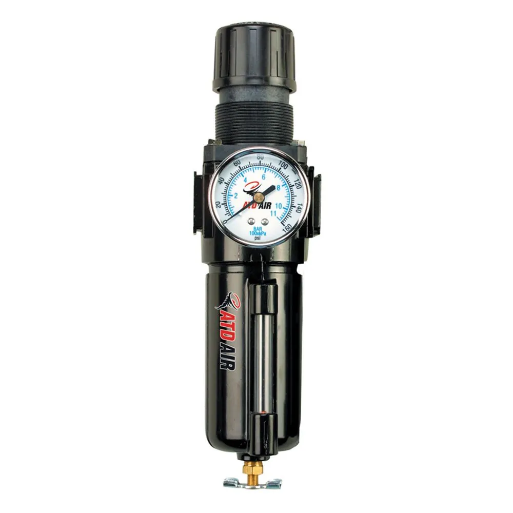 Metal Filter, Regulator and Gauge Combination Unit with Manual Drain