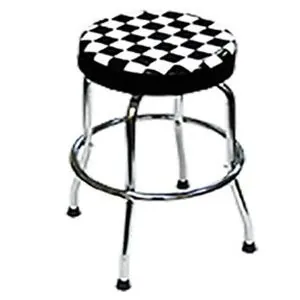 Shop Stool with Checker Design