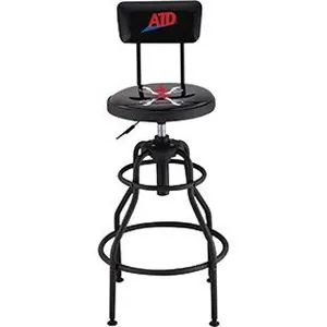 Swivel Shop Stool w/ Backrest