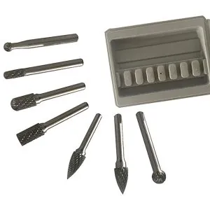 8 Pc. 1/4" Carbide Burr Set