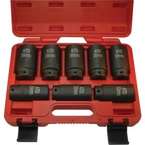 8 Pc. 12 Point Axle/Spindle Nut Socket Set