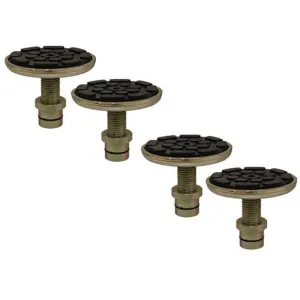 Atlas Equipment Set of 4 Single-Screw Adjustable Adapters, 1.5" Peg Size