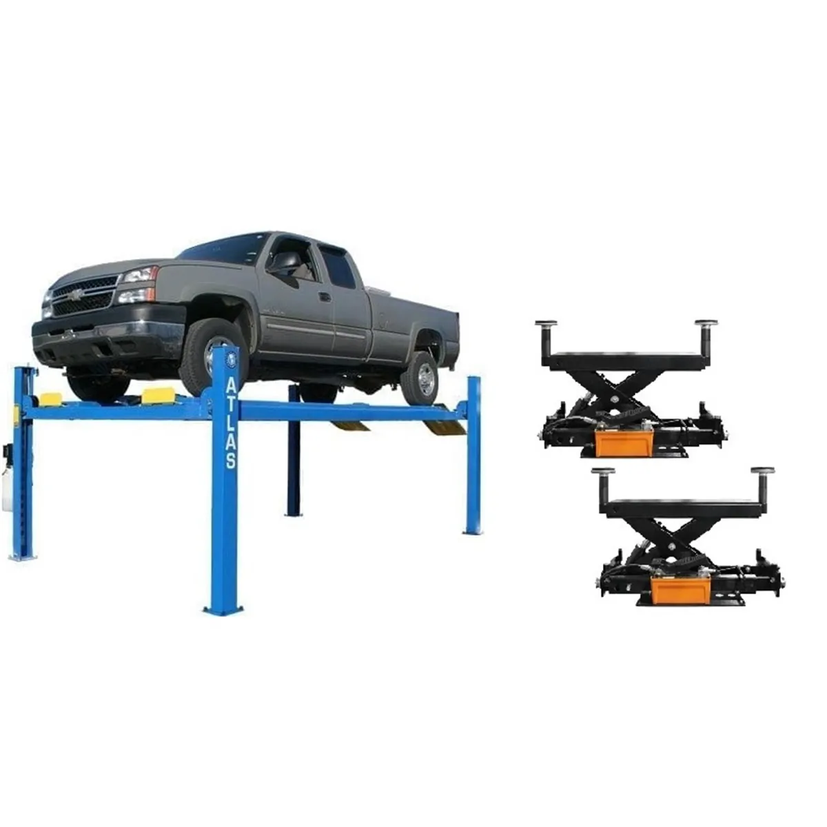 Atlas Equipment 412 12,000 lb. 4-Post Lift + RJ6 Rolling Jacks Combo (WILL CALL)