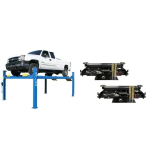 Atlas Equipment 414 14,000 lb. 4-Post Lift + RJ8 Rolling Jacks Combo