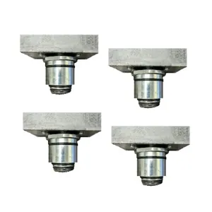 Atlas Equipment Set of 4 Slotted Rubber Adjustable Adapters, 1.57" Peg Size
