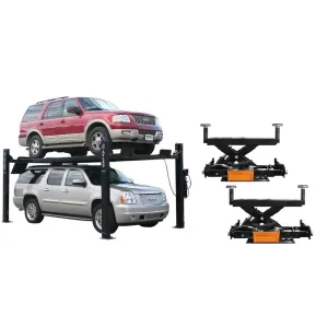 Atlas Equipment PRO9000 4 Post Lift + RJ6 Rolling Jacks Combo