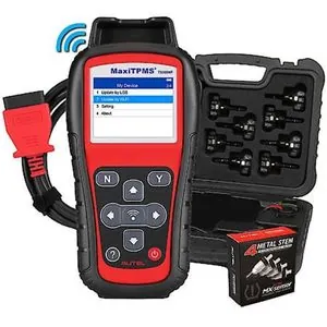 Autel S508WFKMV-1 Advanced TPMS Service Kit: TS508WF Advanced TPMS Service Tool, (8) 1-Sensors-MX-Sensor 1-Sensor: Press-in Rubber Valve,, (1) MVK-4 Metal Press-In-Value Stems for 1-Sensor