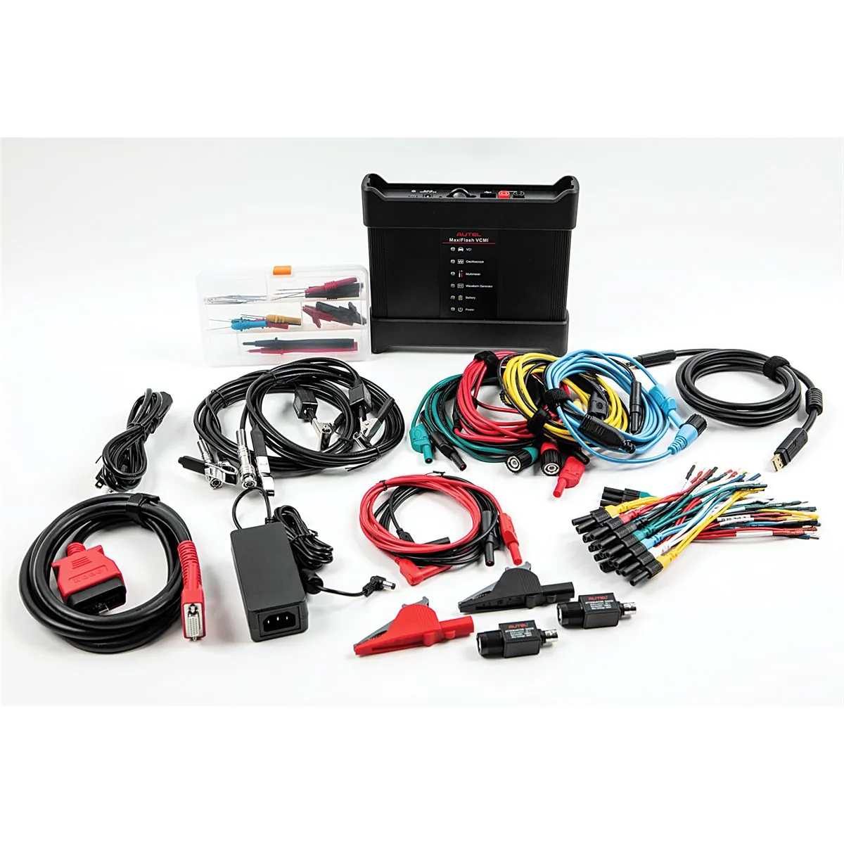 Autel MaxiFLASH VCMI Kit : VCMI Kit - VCMI, power supply, cables, leads, probes, pickup, clips, attenuator