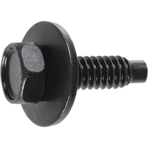 AUVECO 10823 Hex Head Sems Dog Point Body Bolt, 1/4 in - 20 TPI Screw x 7/8 in L, Black Phosphate