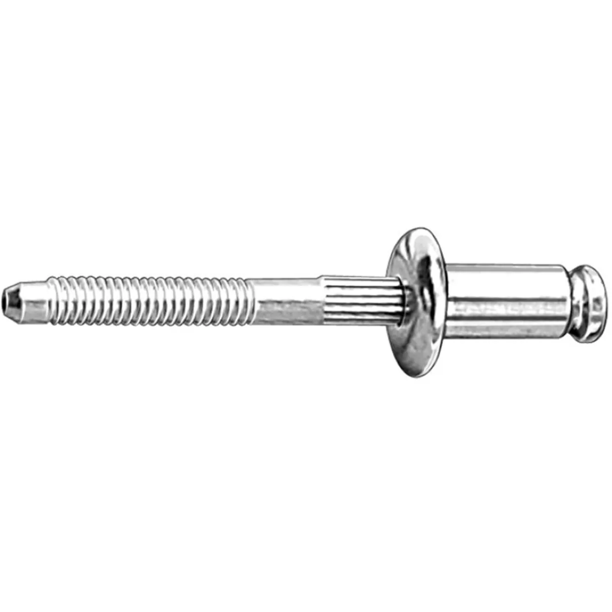 AUVECO 11620 Peel-Type Rivet, 1/4 in Dia x 1/32 to 9/64 in Grip Range, Aluminum/Steel