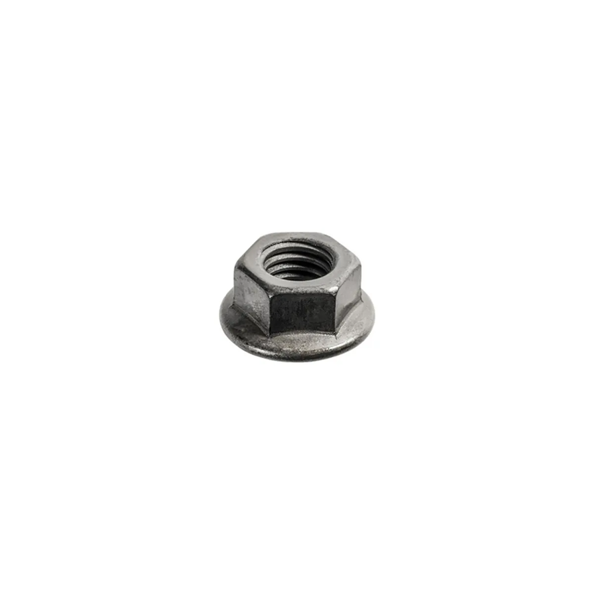 AUVECO 11645 Hex Flange Nut, M10 x 1.5 mm Screw x 10 mm H x 15 mm Across Flats, Phosphate