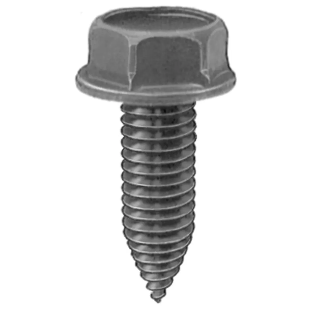 AUVECO 12336 Hex Washer Head CA Point Body Bolt, M8 x 1.25 mm Screw x 25 mm L, Phosphate