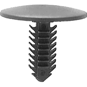 AUVECO 12571 Fascia to Bumper Retainer, 1 in Dia Top Head, Nylon, Black
