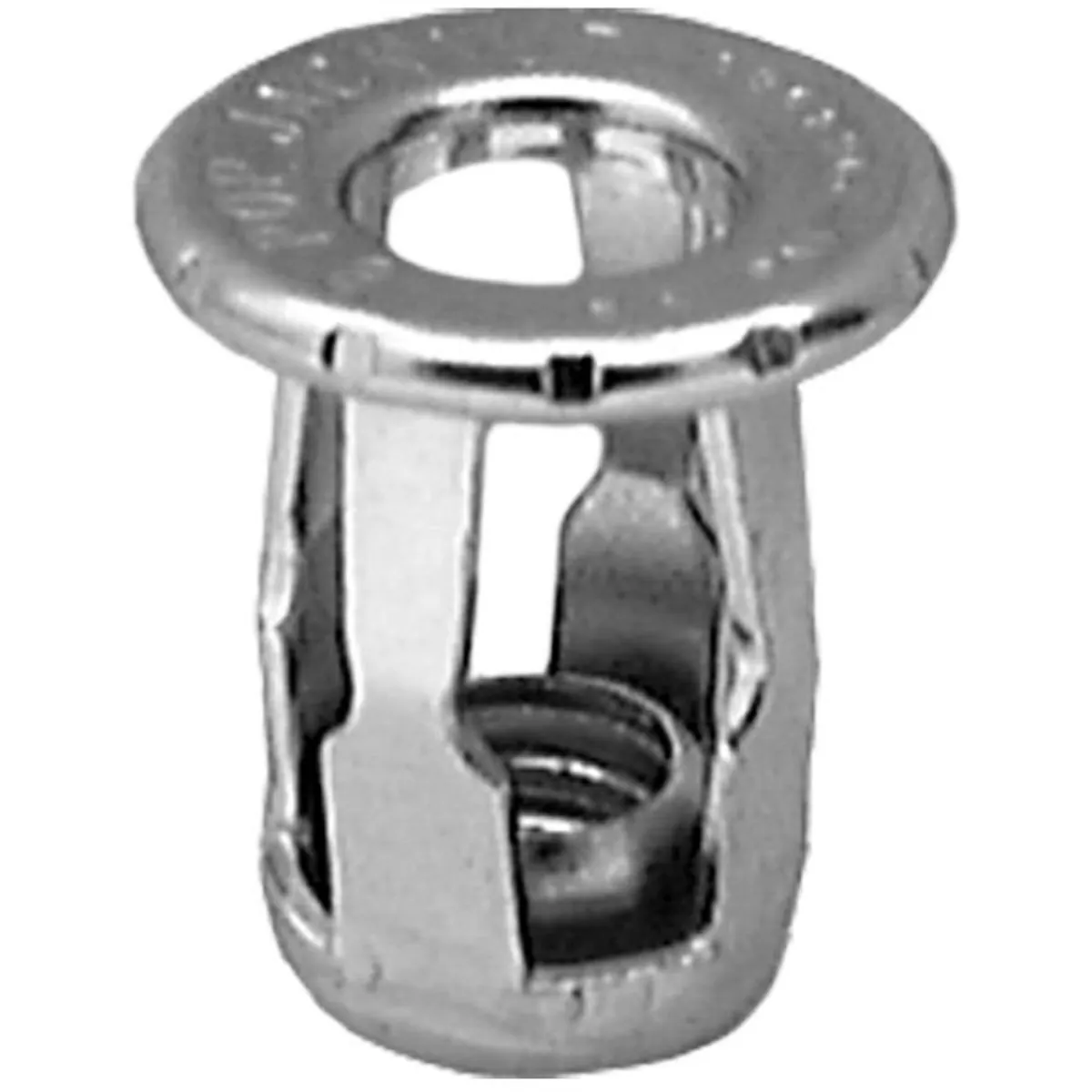 AUVECO 13016 Type 1 Expansion Jack Nut, 1/4 in - 20 TPI x 0.731 in x 0.015 to 0.187 in Grip Range, 1010 Steel, Zinc