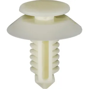 AUVECO 13470 Double Head Door Trim Panel Retainer, (1/2 in Dia Top x 3/4 in Dia Bottom) Head, Nylon, White