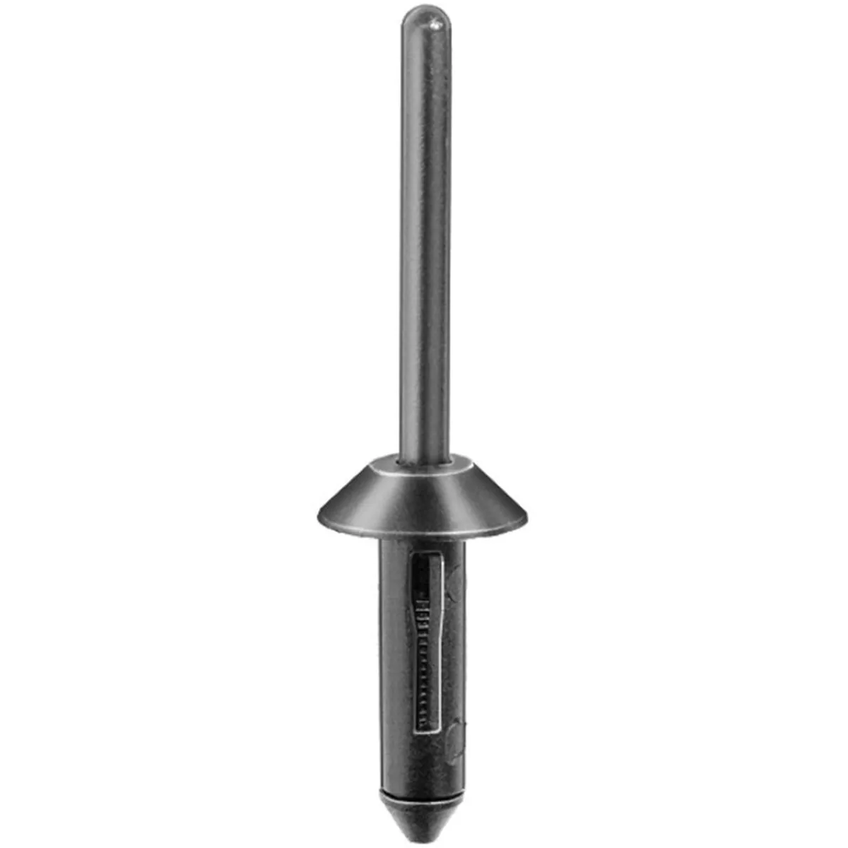 AUVECO 13747 Type 1 Expansion Rivet, 13/64 in Dia Hole x 1-7/8 in OAL x 1/16 to 11/64 in Grip Range, Nylon, Black