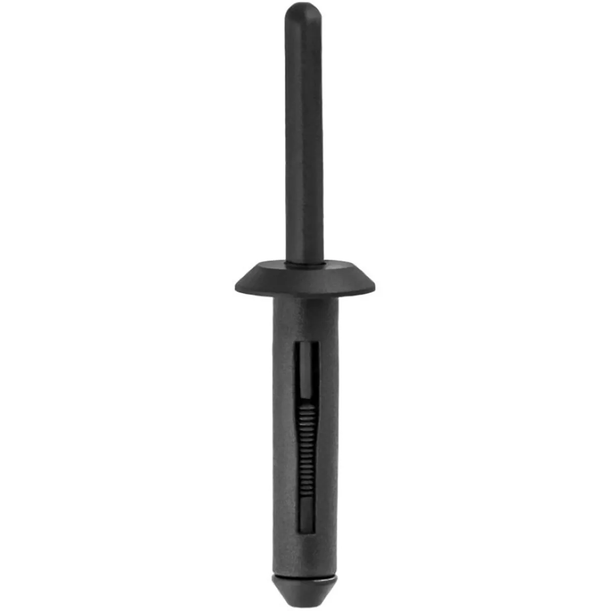 AUVECO 13751 Type 1 Expansion Rivet, 1/4 in Dia Hole x 2-3/16 in OAL x 5/32 to 13/32 in Grip Range, Nylon, Black