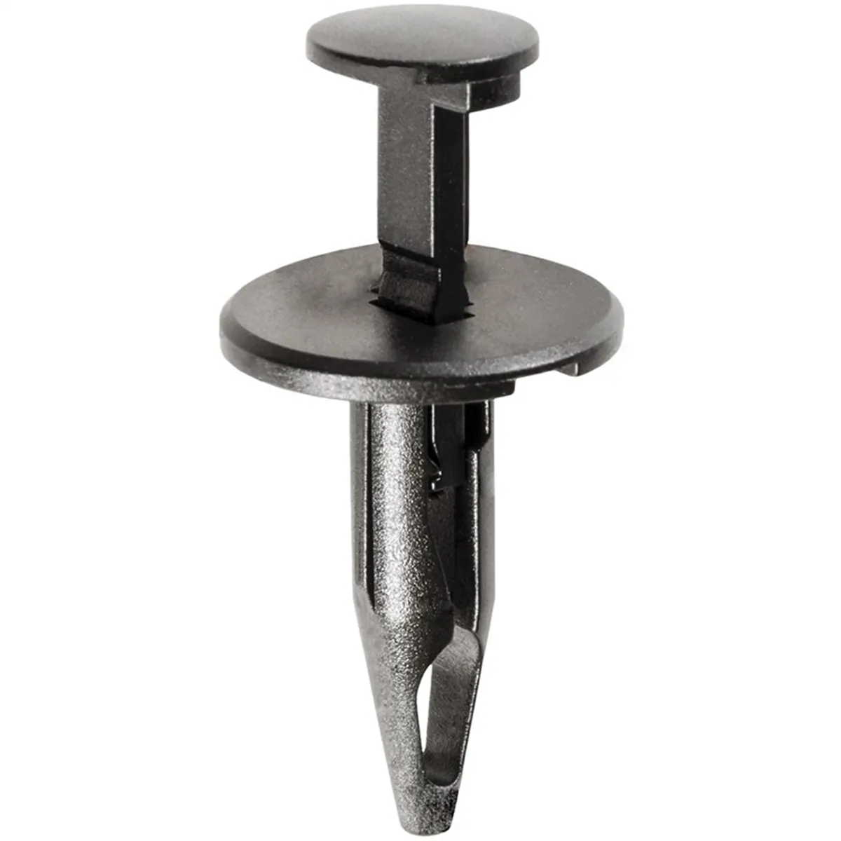 AUVECO 13996 Push-Type with Closed End Exterior Body Retainer, 11/16 in Dia Head x 7/8 in L Stem, Nylon, Black