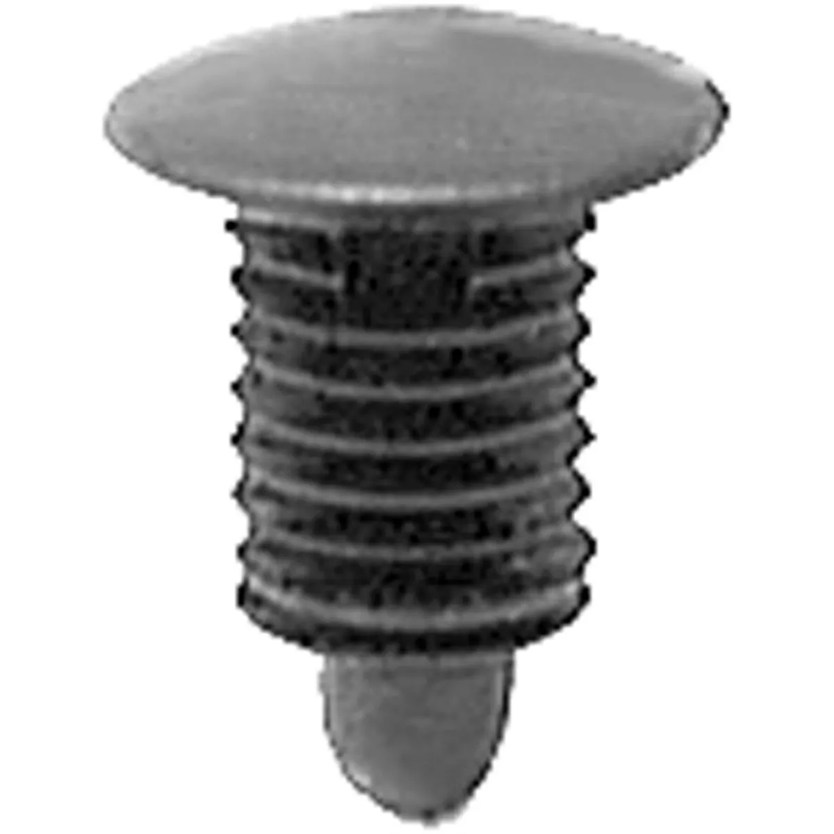 AUVECO 14921 Single Head Weatherstrip Retainer, 10 mm Dia Bottom Head, Nylon, Black