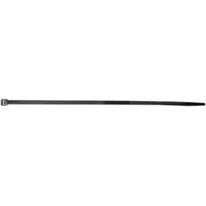AUVECO 15199 Self Clamping Cable Tie, 11 in L x 3/16 in W, 50 lb Load, Nylon, Black