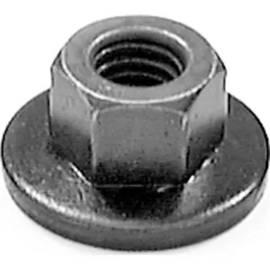 AUVECO 15329 Type B Free Spinning Washer Nut, M6 x 1 mm Screw x 9 mm H x 10 mm Across Flats x 18 mm OD, Phosphate