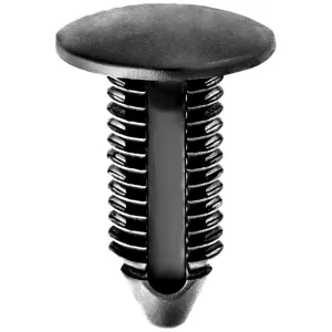 AUVECO 15478 Single Head Type 1 Bumper Fascia Retainer, 22 mm Dia Bottom Head, Nylon, Black