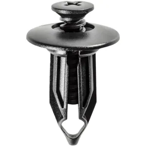 AUVECO 16835 Push-Type Screw-Type with Closed End Rear Bumper Fascia Retainer, 27/32 in Dia Head, Nylon, Black