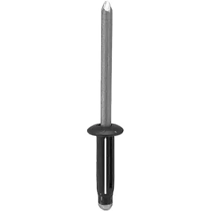 AUVECO 16864 Split-Type Rivet, 3/16 in Dia x 3/64 to 11/32 in Grip Range, Aluminum, Black