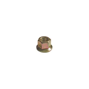 AUVECO 16883 Type B Free Spinning Washer Nut, M5 x 0.8 mm Screw x 7 mm H, Zinc/Yellow