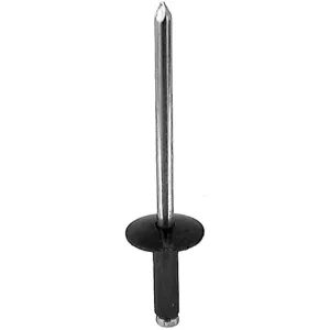AUVECO 17006 Blind Rivet, 5/32 in Dia x 1/4 to 3/8 in Grip Range, Aluminum Rivet/Steel Mandrel, Black