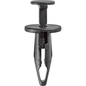 AUVECO 17103 Push-Type with Closed End Type 3 Fascia Retainer, 15 mm Dia Head x 23 mm L Stem x 6 mm Hole, Nylon