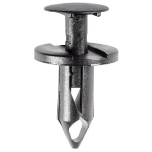 AUVECO 17216 Push-Type with Closed End Air Baffle to Under Carriage Retainer, 20 mm Dia Head, Nylon, Black