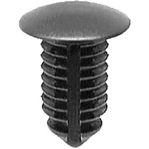 AUVECO 17612 Single Head Type 1 Trim Panel Retainer, 5/8 in Dia Bottom Head x 3/8 in Dia Stem, Nylon, Black