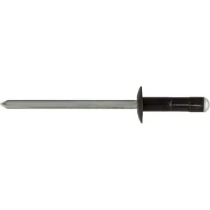 AUVECO 17615 Specialty Rivet, 1/8 in Dia x 3/16 to 3/8 in Grip Range, Aluminum, Black