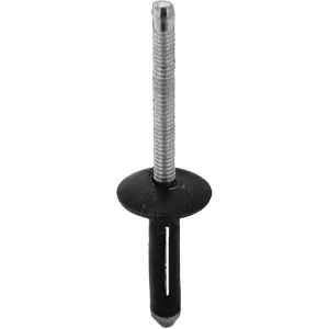 AUVECO 17639 Split-Type Rivet, 1/4 in Dia x 3/16 to 3/8 in Grip Range, Aluminum, Black