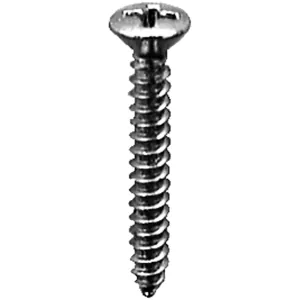AUVECO PHILLIPS OVAL HEAD TAP SCREW #6 X 1 CHROME
