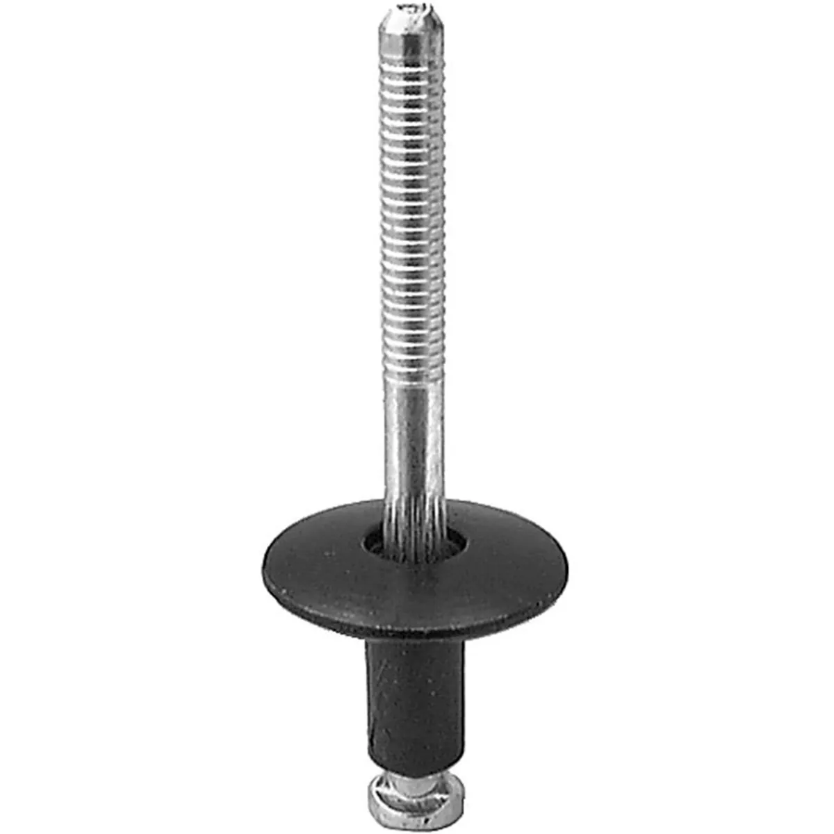 AUVECO 18167 Rivet, 1/4 in Dia x 3/32 to 9/64 in Grip Range, Aluminum Rivet/Steel Mandrel, Black