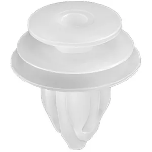 AUVECO 18876 Triple Head Type 10 Trim Board Retainer, (13 mm Dia Top x 18 mm Dia Bottom) Head, Nylon, White