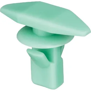 AUVECO 19171 Double Head Type 3 Weatherstrip Retainer, (5 x 15 mm Dia Bottom) Head, Nylon, Green